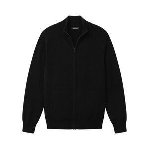 NAADAM 3/4 Zip Wool Cashmere Pullover Sweater Black